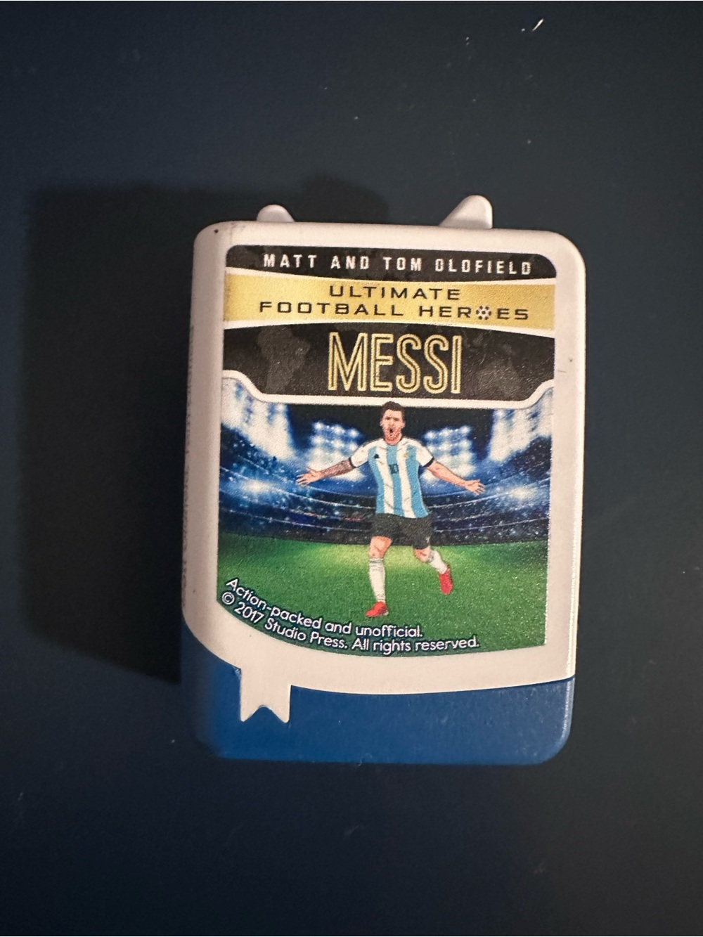 Ultimate Football Heroes Mini Case โ White and Blue Messi Design